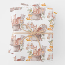 Schattige bosdieren vrienden baby shower