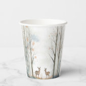 Schattige bosgebied baby shower papieren bekers (Achterkant)