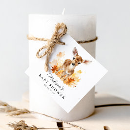 Schattige bosgebied herten Herfst Baby shower Bedankjes Labels