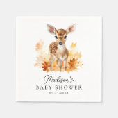 Schattige bosgebied herten Herfst Baby shower Servet (Voorkant)