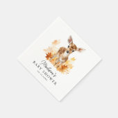 Schattige bosgebied herten Herfst Baby shower Servet (Hoek)