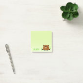Schattige bosgrond grondhog tekening post-it® notes (Kantoor)