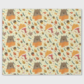 Schattige boskrieten cadeaupapier (Vlak)