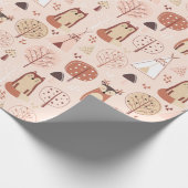 Schattige boskrieten cadeaupapier (Hoek)