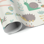 Schattige boskrieten cadeaupapier (Rol Hoek)