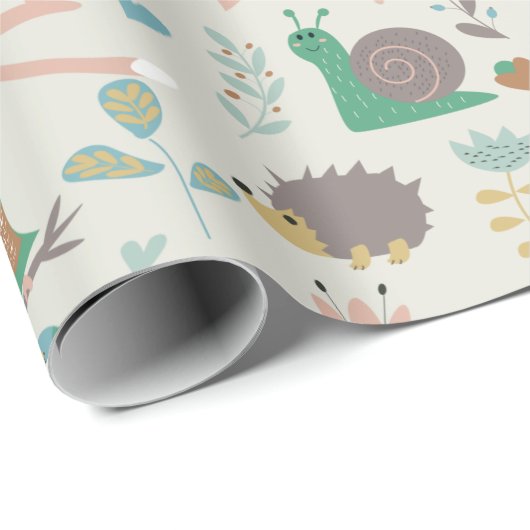 Schattige boskrieten cadeaupapier (Rol Hoek)