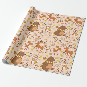 Schattige boskrieten cadeaupapier