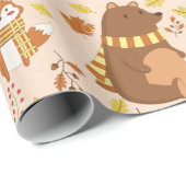 Schattige boskrieten cadeaupapier (Rol Hoek)