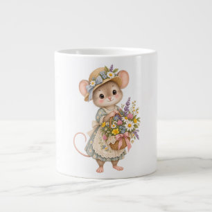 Schattige Bosmuis – Europese Cottage Tuin Illustra Grote Koffiekop