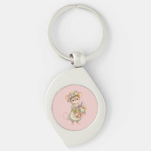 Schattige Bosmuis – Europese Cottage Tuin Illustra Sleutelhanger