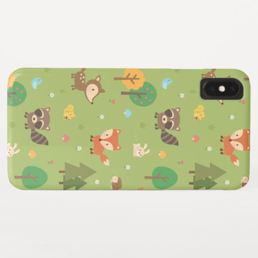 Schattige bospatroon Case-Mate iPhone case (Achterkant (horizontaal))