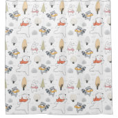 Schattige bospleetdieren douchegordijn (Voorkant)