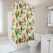 Schattige bospleetdieren douchegordijn (In situ)