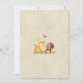 Schattige bosrijke wezens Cartoon tekening verjaar Kaart (Achterkant)