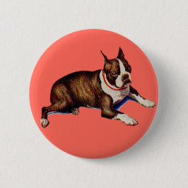 schattige Boston-doodsoorzaak Ronde Button 5,7 Cm