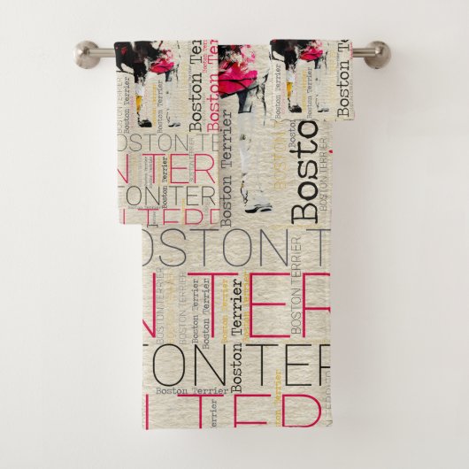 Schattige Boston Terrier Bad Handdoek (Insitu)