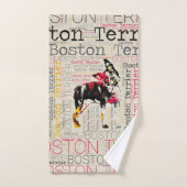 Schattige Boston Terrier Bad Handdoek (Handdoek)