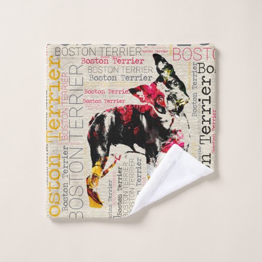 Schattige Boston Terrier Bad Handdoek (Wasdoekje)