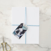SCHATTIGE BOSTON TERRIER CADEAULABEL (Met Touw)