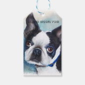 SCHATTIGE BOSTON TERRIER CADEAULABEL (Voorkant)