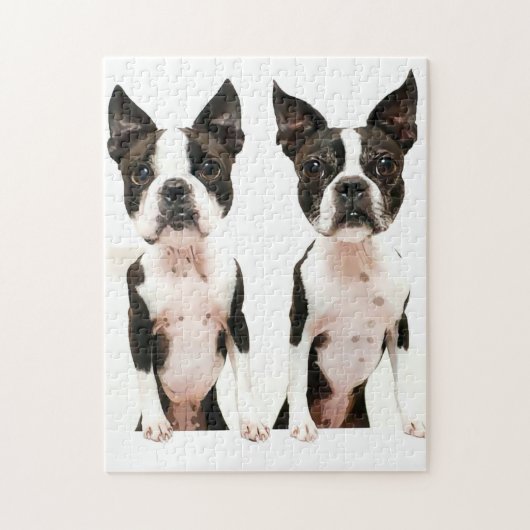 Schattige Boston Terrier Cartoon Dog Legpuzzel (Verticaal)