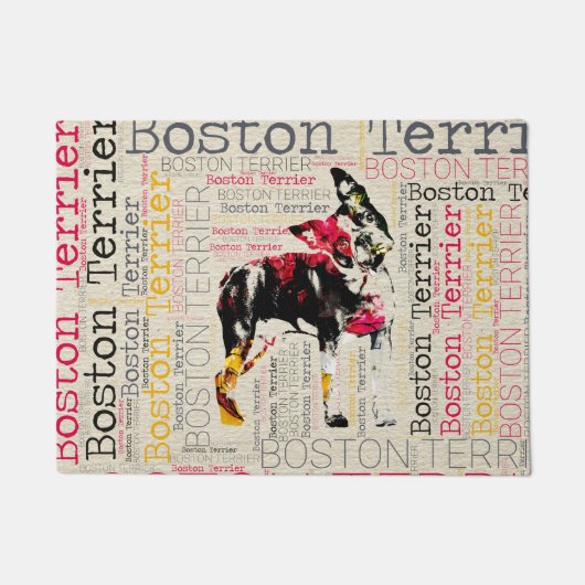 Schattige Boston Terrier Deurmat (Voorkant)