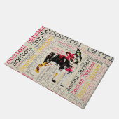 Schattige Boston Terrier Deurmat (Schuin)