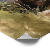 Schattige Boston Terrier Dog Art Print Poster (Hoek)