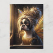 Schattige Boston Terrier Fee Briefkaart (Voorkant)