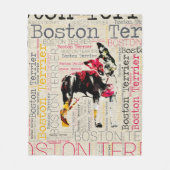 Schattige Boston Terrier Fleece Deken (Voorkant)