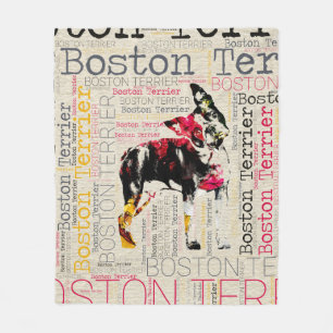 Schattige Boston Terrier Fleece Deken