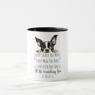 Schattige Boston Terrier Hond Grappige Op Maat Gem Mok