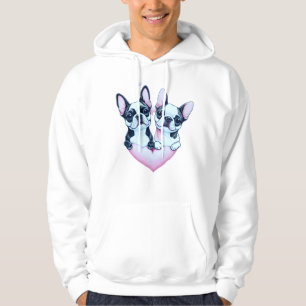 Schattige Boston Terrier honden verliefd op een ha Hoodie