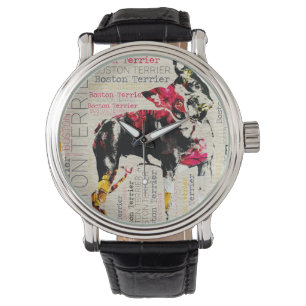 Schattige Boston Terrier Horloge