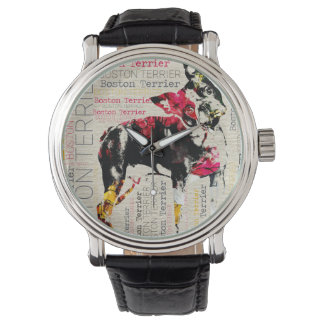 Schattige Boston Terrier Horloge