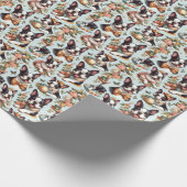 Schattige  Boston Terrier Illustratie Cadeaupapier (Hoek)