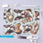 Schattige  Boston Terrier Illustratie Tissuepapier (Craft)