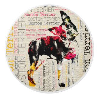 Schattige Boston Terrier Keramische Knop