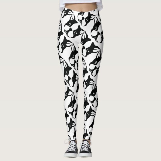Schattige Boston Terrier Leggings (Voorkant)