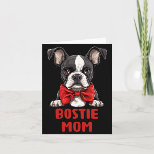 Schattige Boston Terrier Moeder Hond Liefhebbers C Kaart