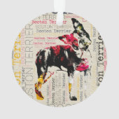 Schattige Boston Terrier Ornament (achterkant)