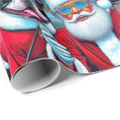 Schattige Boston Terrier Santa Clause Kerstmis Des Cadeaupapier (Rol Hoek)