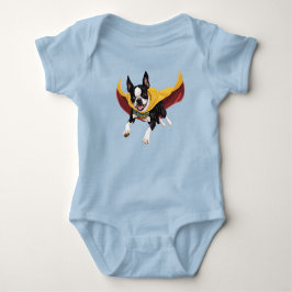 Schattige Boston Terrier Superheld Romper