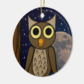 Schattige bosvogelkunst keramisch ornament (Links)