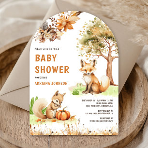 Schattige Bosvos Vos Herfst Baby Borrel Kaart
