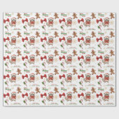 Schattige Boswasbeer Kinderen Kerstmis Cadeaupapier (Vlak)