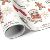 Schattige Boswasbeer Kinderen Kerstmis Cadeaupapier (Rol Hoek)