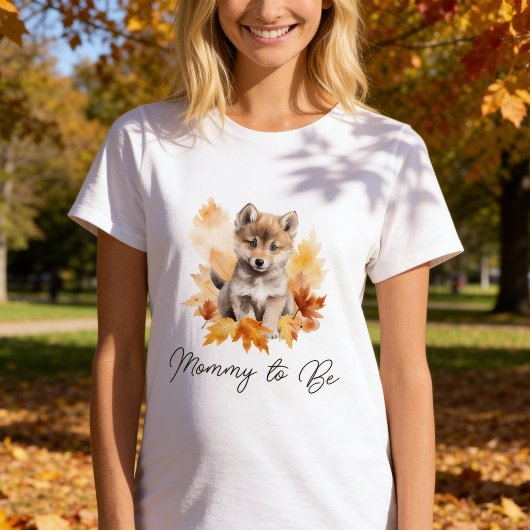 Schattige Boswolf Moeder Worden T-shirt