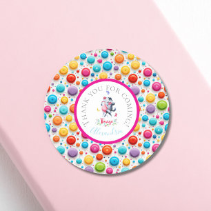 Schattige boswolven doen de tango in de balzaal ronde sticker