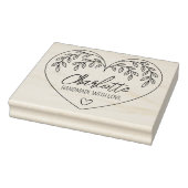 Schattige Botanisch Hart Handgemaakt met liefde, G Rubberstempel (Stempel)